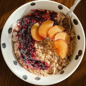 High Protein Apple & Cinnamon Porridge Bowl