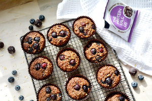 Blueberry and Banana Healthy Breakfast Muffin Recipe