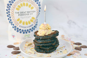 Blueberry & Banana Funfetti Birthday Pancakes