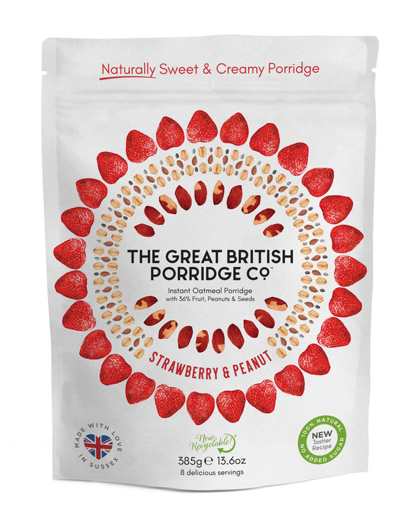 Strawberry & Peanut Porridge Pouch