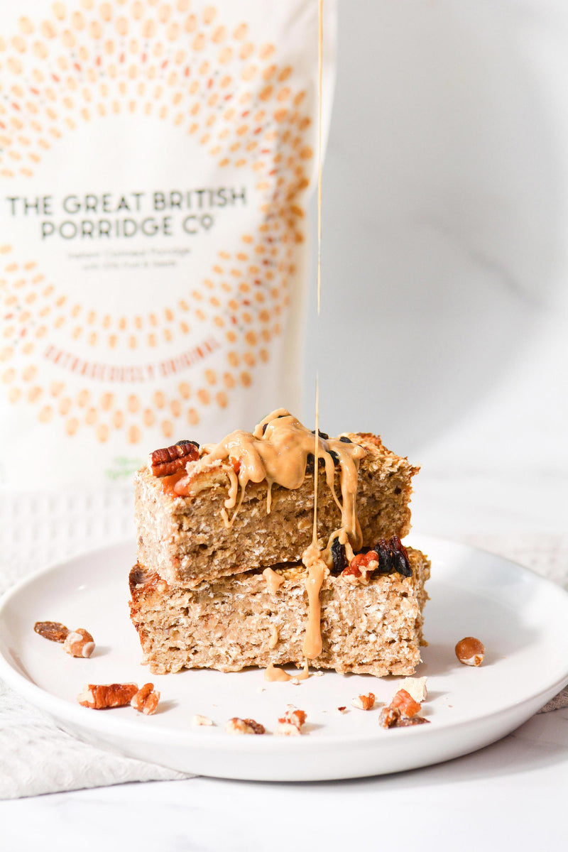 Healthy High Protein Peanut Butter Flapjacks The Great British Porridge Co